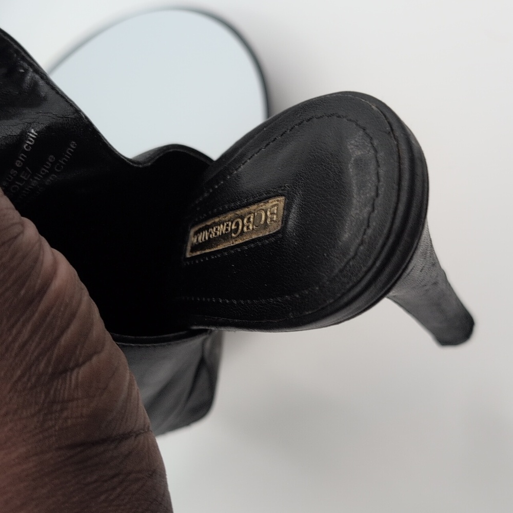 BCBGENERATION| Black Leather High Heel Ankle Boots - Picture 14 of 16
